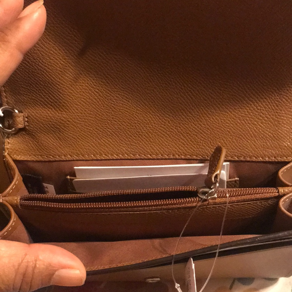Coach brown wristlet. NWT - Picture 5 of 6